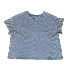 Terra & Sky tee short sleeve black white stripe 3X